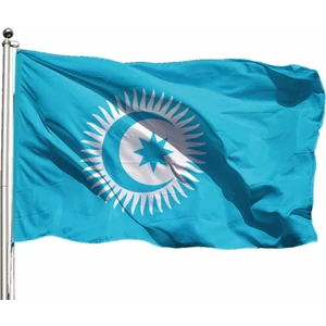 Özel Flama Bayrak Turan Birliği Türk Konseyi Bayrağı 70X105CM