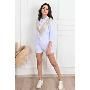 Pul Payet Detaylı Şortlu Ikili Takımı 9027