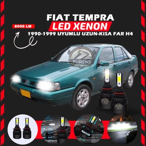 Fiat Tempra Uzun - Kısa Far Uyumlu Şimşek Etkili Led Xenon Light Series H4