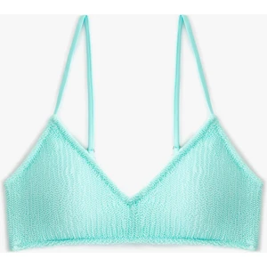 Dokulu Bralet Bikini Üstü Arkası Kopçalı Astarlı Pedli
