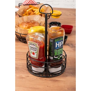 1 Adet -sos stand Metal Standlı Ketçap Mayonez Hardal Bbq Sos Takımı, Organizer Cafe Restoran Servis Standı