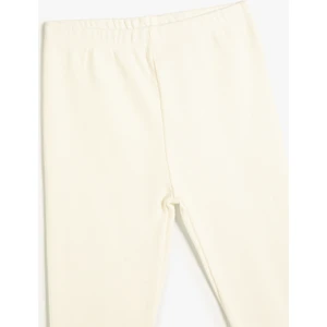 Basic Ribanalı Tayt Beli Lastikli Pamuklu