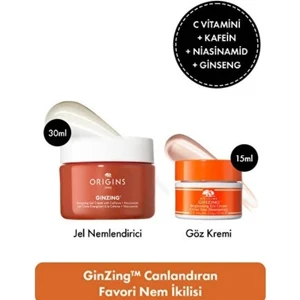 C Vitamini & Niasinamid İçeren Ginzing Favori Nem İkilisi - Jel Nemlendirici 30 ml & Göz Kremi 15 ml