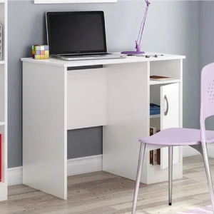 Aden Home Beyaz Çalışma Masası,  Mdf Kitaplıklı Çalışma Masası, Ofis Çalışma Masası, Ders Çalışma Masası