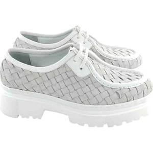 Milonek Shoes 13081790 Buz Beyazı Süet Hasır Örgü