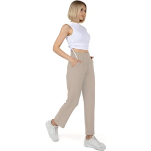 Kadın Keten Bej Pantolon Npl