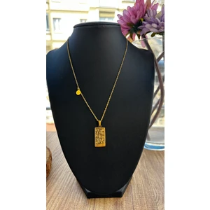 Queen Accessory Çelik Balık Burcu Madalyon Kolye