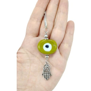 Hardal Nazar Boncuğu Araba Dikiz Ayna Süsü El Yapımı Cam Danagözü Fatma Ana Eli Boncuklu