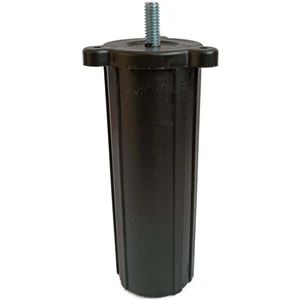 (Vida Ölçüsüne Dikkat) - Orta Plastik Mobilya Koltuk Kanepe Ayağı 4 Adet Siyah 14 - 19 cm 5/16 Vida