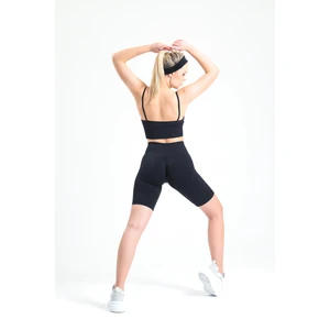 Kalçası Büzgülü ve Ekstra Push Up Seamless Siyah Yüksek Bel Kalça Şekillendirici Spor Şort