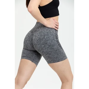 Kalçası Büzgülü ve Ekstra Push Up Seamless Siyah Yüksek Bel Kalça Şekillendirici Spor Şort