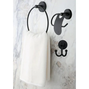 Halka Havluluk / Dar Kapaklı Tuvalet Kağıtlığı / Çatal Bornoz Askısı 3lü Set