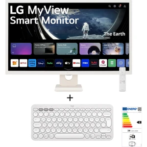webOS Akıllı TV Wi-Fi Apple-Android Kablosuz Bağlantı Görüntü AKTARIM1920X1080 FulHD IPS Panel 32'' 80 Ekran Smart Monitör TV + Logitech Kablosuz Klavye LG50SLR