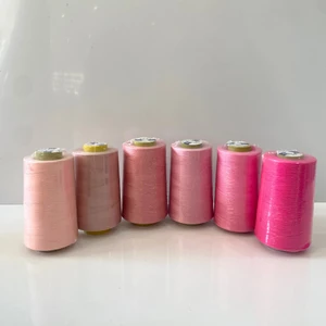 Dikiş Iplik 6'lı Set Dikiş Ipliği 120 No Polyester Pembe Tonları