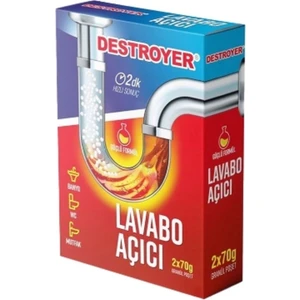 Lavabo Banyo Wc Mutfak Açıcı 2X70 gr Granül Poşette 2 Dk Da Hızlı Sonuç 1 Adet