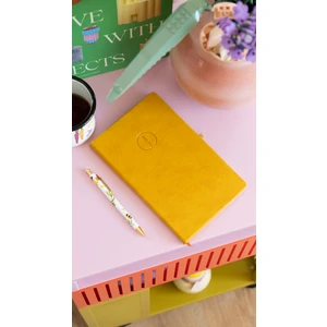 Chi-Chi Papers B6 Abbey Çizgili Deri Defter Sarı