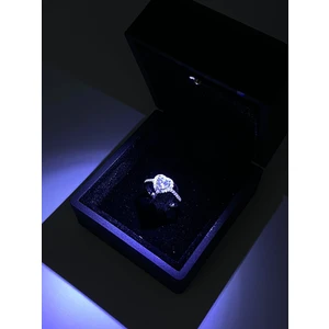 DMR Accessoire Işıklı Kutuda 925 Ayar Gümüş Kalp Yüzük Ciddi Ilişki Yüzüğü Sevgililer Günü Hediyesi