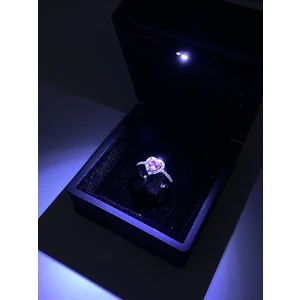 DMR Accessoire Işıklı Kutuda 925 Ayar Gümüş Kalp Yüzük Ciddi Ilişki Yüzüğü Sevgililer Günü Hediyesi