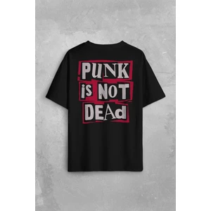 Kendim Seçtim Punk Is Not Dead Rock Grunge Music Müzik Sırt Ön Baskılı Oversize Tişört Unisex T-Shirt