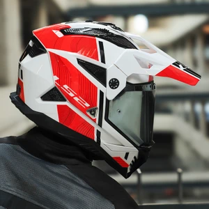 Ls2 Pıoneer 2 Hıll Beyaz-Kırmızı Kask