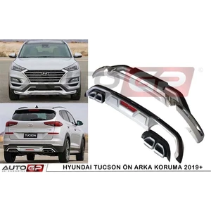 Hyundai tucson ön arka tampon koruması difüzör 2018 2019 2020 1.6 (Kalın Tip)