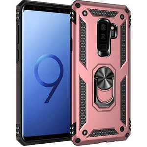 Techno Guru Samsung Galaxy S9 Plus Çift Katmanlı ve Yüzüklü Tam Koruma Vega Premium Kılıf