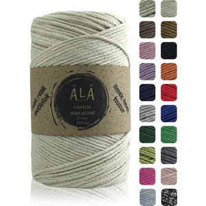 Ala Depo Pamuk Makrome Ipi 2mm Cotton Zincir Makrome Çanta Ipi Supla Ipi Koton Ip 250 Gram Ekru