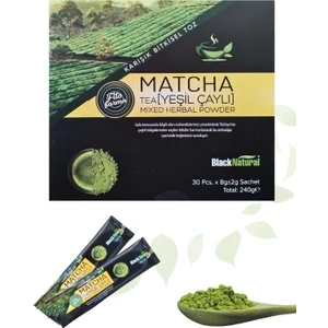 Black Natural Matcha Karışık Toz Bitki Çayı 240 G