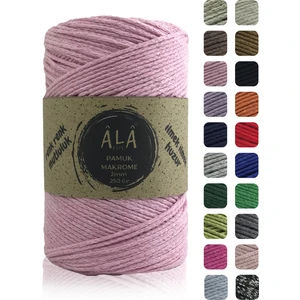 Ala Depo Pamuk Makrome Ipi 2mm Cotton Zincir Makrome Çanta Ipi Supla Ipi Koton Ip 250 Gram Pembe