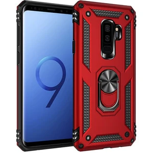 Techno Guru Samsung Galaxy S9 Plus Çift Katmanlı ve Yüzüklü Tam Koruma Vega Premium Kılıf