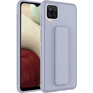 Samsung Galaxy A12 Kılıf Şık ve Stantlı Qstand Premium Kapak