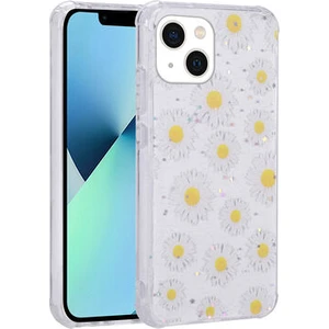 iPhone 13 Kılıf Simli Desenli Kamera Korumalı Parlak Popy Kapak