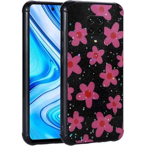 Redminote 9 Pro Kılıf Simli Desenli Kamera Korumalı Parlak Popy Kapak