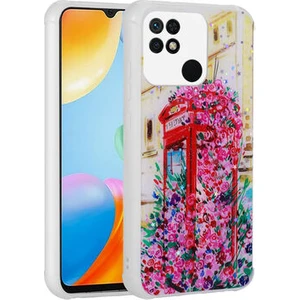 REDMI10C Kılıf Simli Desenli Kamera Korumalı Parlak Popy Kapak