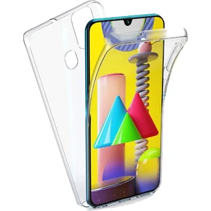 Samsung Galaxy M21 Kılıf Şeffaf 360 Derece Koruma Enjoy Kapak