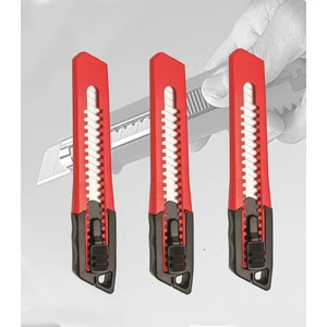 KENETH 3'lü Maket Bıçağı(Falçata) Seti- Plastik Gövdeli Falçata (16 Cm)