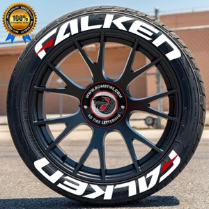 Motosiklet ve Otomobil Lastik Yazısı Sticker Arma 8 Adet 2.5 cm (Made In Usa) Bombtire®