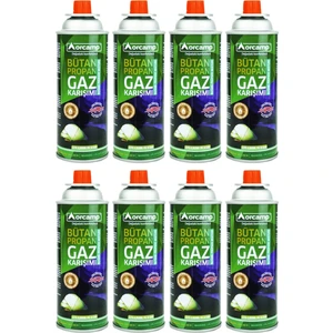 227 Gram Valfli Gaz Ocak Kartuşu 8'li Set KTS-227