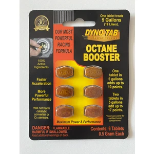 Dyno Tab Oktan Arttırıcı Benzinli Araçlar için (Made in USA) 6 Kullanımlık