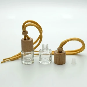 Ferden Ferda 40 Adet Boş Cam Araç Koku Şişe, 5 Ml, Silindir Model, Kayın Ağacı Kapaklı