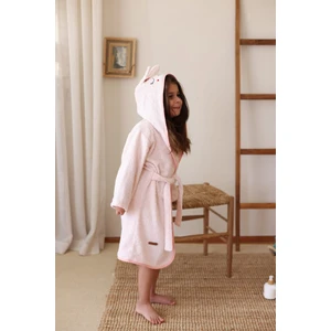 Yk Altın Nevresim Pembe Nakışlı Çoçuk Bornozu