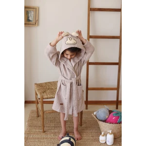 Yk Altın Nevresim Maymunlu Çoçuk Bornozu