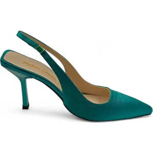 Melen Shoes Ember Yeşil Şık Ve Zarif Kadın Stiletto Topuklu Ayakkabı