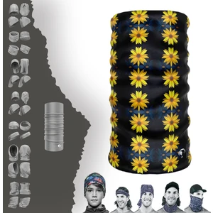 Sarı Papatya Çiçeği Desenli Boyunluk Maske Baf Bandana