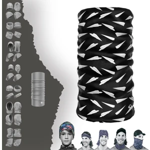 Beyaz Üçgen Desenli Boyunluk Maske Baf Bandana