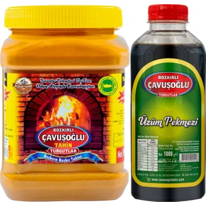 Bozkırlı Çavuşoğlu Kepeksiz Bozkır Tahini ve Üzüm Pekmezi 930 gr ve 1000 gr Turgutlar Lezzeti