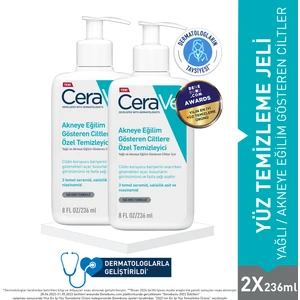 Cerave Akneye Eğilim Gösteren Ciltlere Özel Temizleyici- 2x 236 Ml