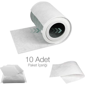 10 Adet Xiaomi Air Purifier 1 / 2 / 3 / Pro Uyumlu Toz Tutucu Ön Filtre