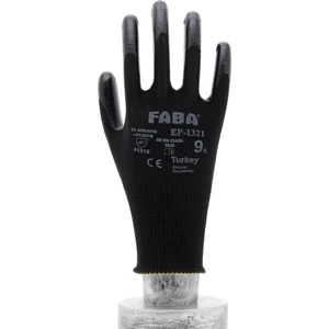 EP-1321 Siyah Nitril Polyester Eldiven-Xl