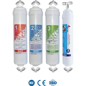 Kapalı Kasa Su Arıtma Cihazı Uyumlu Inline 4 Aşamalı Nsf Onaylı Filtre Seti